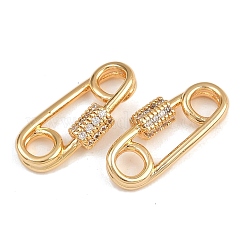 Шармы-соединители из латуни с микропаве из прозрачного кубического циркония&nbsp;KK-F910-09G