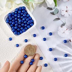 Окрашенный распылением абс-пластик имитация жемчужных бусин&nbsp;OACR-PA0001-38B-01