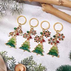 Porte-clés en alliage en forme de sapin de Noël&nbsp;KEYC-JKC00972