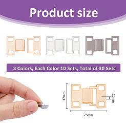 30 шт. 3-х цветные застежки-кнопки из цинкового сплава FIND-FH0009-93