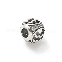 Perles européennes en zircone cubique transparente en laiton&nbsp;FIND-M049-01AS-04