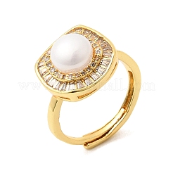 Anillos de latón de zirconia cúbicos micro pave ajustables&nbsp;CU-CBABA66-02G