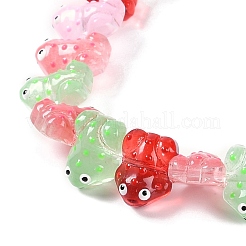 Fili di perle di vetro smaltato trasparente&nbsp;GLAA-B021-05F