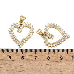 Pendentifs avec zircon cubiques à micro-pavés en laiton&nbsp;ZIRC-I367-12G-02