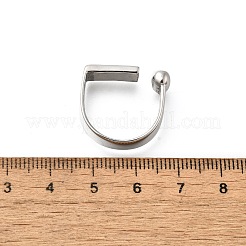 Anelli polsini rettangolari in acciaio inossidabile 304&nbsp;RJEW-S404-01P