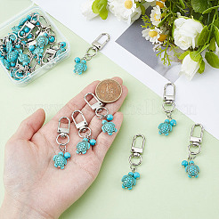 20 шт. подвеска в виде морской черепахи из синтетической бирюзы&nbsp;HJEW-NB00237