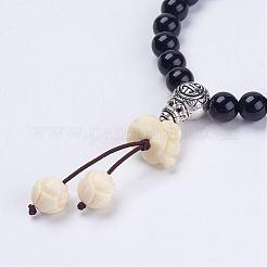 Браслеты из натурального обсидиана&nbsp;BJEW-JB03023