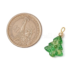 5 pendentif en verre avec perles en laiton&nbsp;PALLOY-JF03033