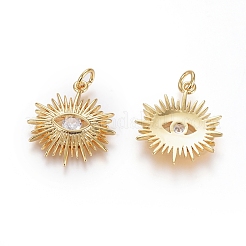 Латунные микро проложить кубического циркония подвески ZIRC-G166-12G