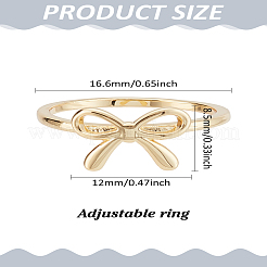1 шт. латунные кольца-бантики для женщин&nbsp;RJEW-LP0010-05