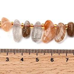 Нити бусин из натурального рутилированного кварца G-Z091-A06