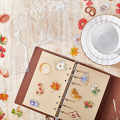 5 комплект 5 стилей самоклеящихся декоративных наклеек из ПВХ для пластиковых бутылок STIC-CP0001-06