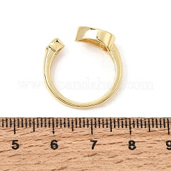 Offene Manschettenringe aus Messing mit Mikropavé und Zirkonia&nbsp;CU-CBA4898-08G-07