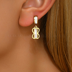 Романтичные серьги-кольца в форме восьмерки из нержавеющей стали 201&nbsp;KF3833-2