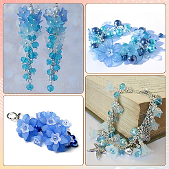 15 Stil Blume & Blatt transparent Acryl Perlen Kappen & Anhänger Zubehörse Kits&nbsp;DIY-SC0003-33
