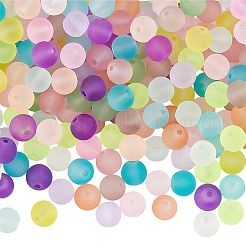 Матовые прозрачные стеклянные бусины&nbsp;FGLA-PA0001-02C