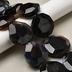 Бусины из натурального черного агата (окрашенные и нагретые) G-NH0010-05