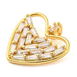 Porte micro ouvrent pendentifs zircone cubique en laiton de placage&nbsp;KK-C044-19G