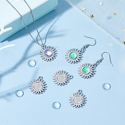 Оправы для подвесок из нержавеющей стали 304 в виде кабошонов&nbsp;STAS-DC0016-56P