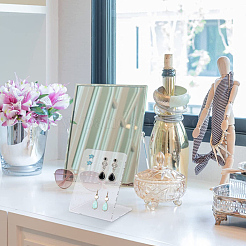 Акриловые серьги с матовым наклоном назад EDIS-WH0030-16