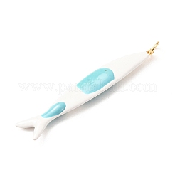 Große Anhänger aus Messing mit Emaille&nbsp;KK-CBA2F11-02G-03