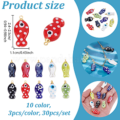 30 шт. фарфоровые подвески ручной работы&nbsp;PALLOY-GA00052