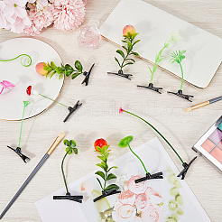 102 шт. 17 заколки для волос из пластиковой кожи аллигатора в виде ростков фасоли PHAR-CP0001-21