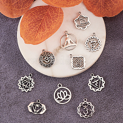100 pz 10 stili pendenti in lega di stile tibetano&nbsp;TIBEP-CJ0001-50