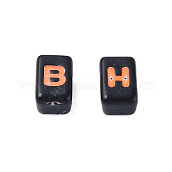 Непрозрачные черные акриловые подвески-коннекторы MACR-N012-20