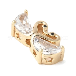 Латунные микро проложить кубического циркония бусы KK-A253-07G