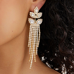 Boucles d'oreilles pendantes en laiton plaqué or véritable 18 carat&nbsp;WY4704-1