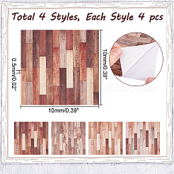 16 шт. 4-х цветные самоклеящиеся наклейки на стену из ПВХ DIY-GO0002-15