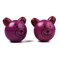 Натуральные деревянные европейские бусины WOOD-S040-33-03