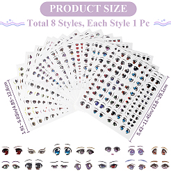 18 лист 18 стиля узор глаз керамика глина вода переводная бумага STIC-CP0001-18