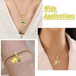 6 шт. 6 стиля латунные эмалевые европейские подвески-шармы&nbsp;KK-CJ0003-95