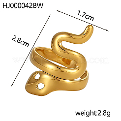 Anillos de puño de acero inoxidable 304 para mujer&nbsp;STAS-OY018-13G
