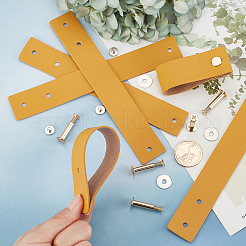 Прямоугольные кожаные ручки ящиков&nbsp;LS-AJEW-WH0251-77H