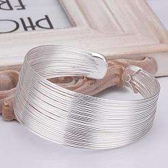 Классические латунь манжеты браслеты для женщин&nbsp;BJEW-BB12232