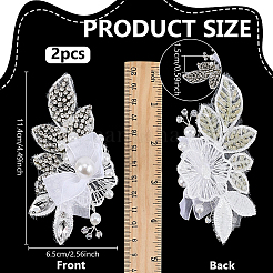 2 pieza de cuentas redondas de imitación de perlas de plástico&nbsp;DIY-FG0010-44B
