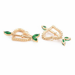 Colgante micropavé cubic zirconia de latón&nbsp;KK-S364-274C