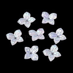 Embouts de perles en acrylique à placage irisé&nbsp;AC-CBA81FF-03