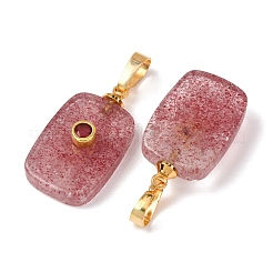 Natürliche Erdbeer-Quarz-Anhänger&nbsp;G-P628-01G-09