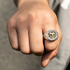Retro-Fingerringe aus Legierung für Männer&nbsp;WGBD042-01