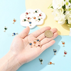 20шт 4 цвета сплава эмалевые подвески&nbsp;ENAM-YW0006-70