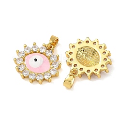Ciondoli in ottone con pavé di zirconi chiari&nbsp;CU-T001-06G-B