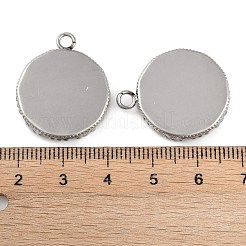 Anlaufgeschützte Cabochonfassungen für Anhänger aus Edelstahl 304&nbsp;STAS-Z070-01P-04