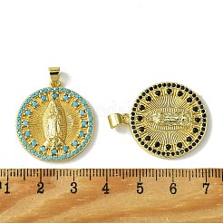 Латунные микро проложить кубического циркония подвески KK-H472-03G