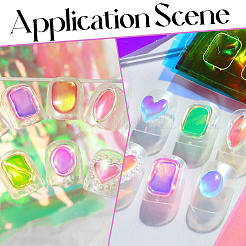 Аврора лазер стеклянная бумага нейл-арт наклейки переводные картинки&nbsp;MRMJ-WH20003-08