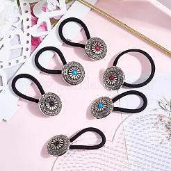 6 шт. резинки для волос из сплава 3 цветов&nbsp;DIY-CY0001-80B