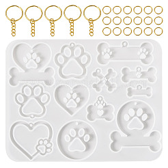 Stampi fai da te in silicone per portachiavi kit per la realizzazione di teschi&nbsp;DIY-TA0011-70